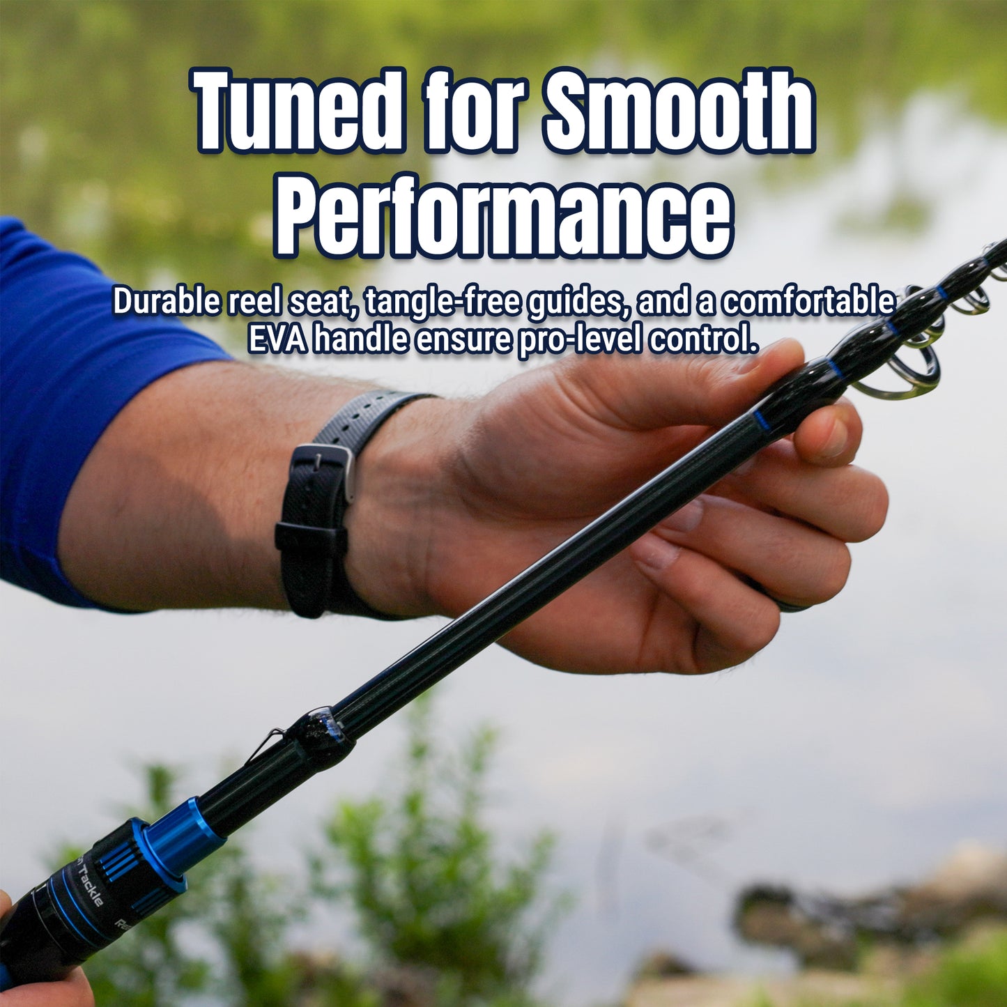 Reaction Tackle Telescopic Spinning Rod – Carbon Travel Fishing Rod – Collapsible Rod for Freshwater and Saltwater - NEW - Reaction Tackle