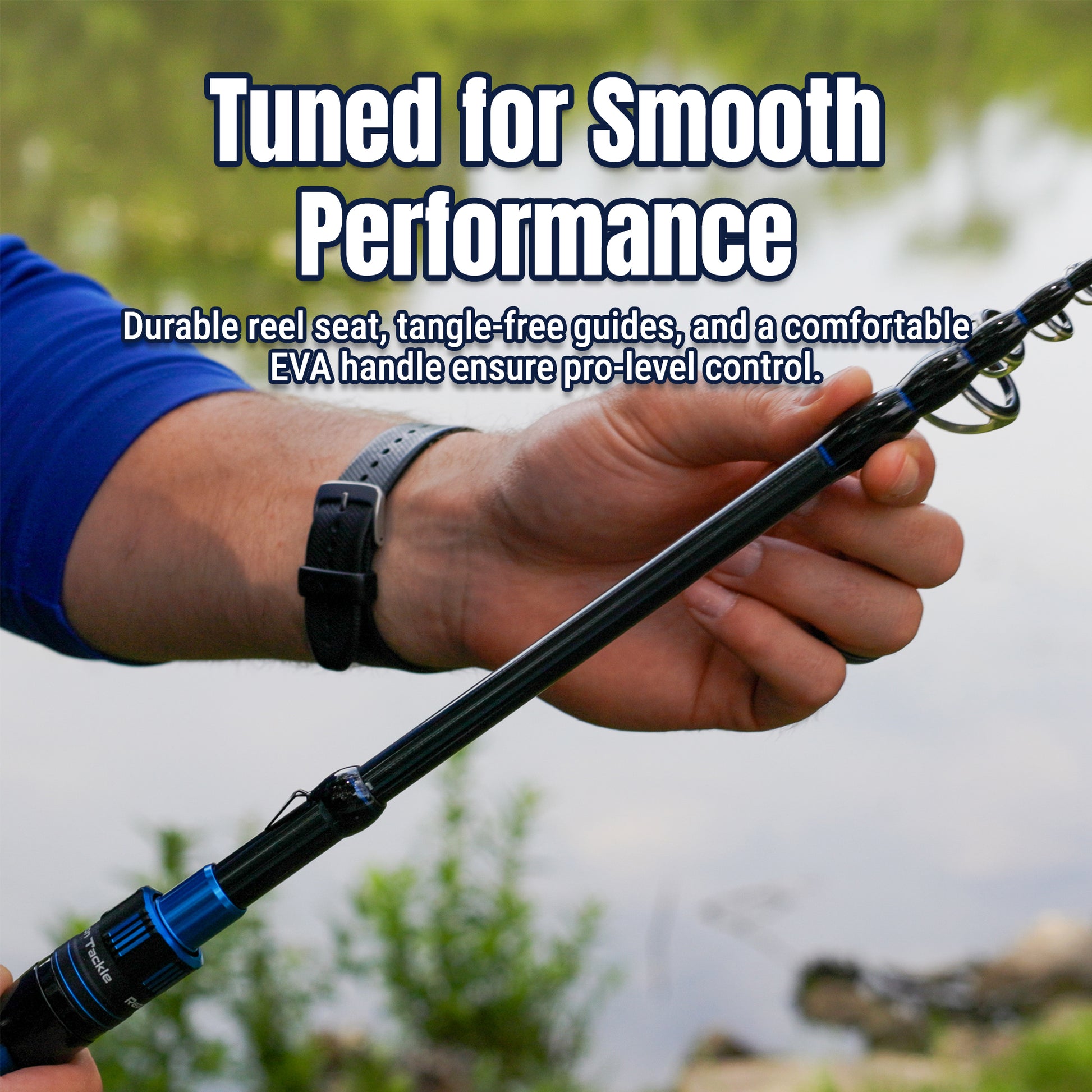 Reaction Tackle Telescopic Spinning Rod – Carbon Travel Fishing Rod – Collapsible Rod for Freshwater and Saltwater - NEW - Reaction Tackle