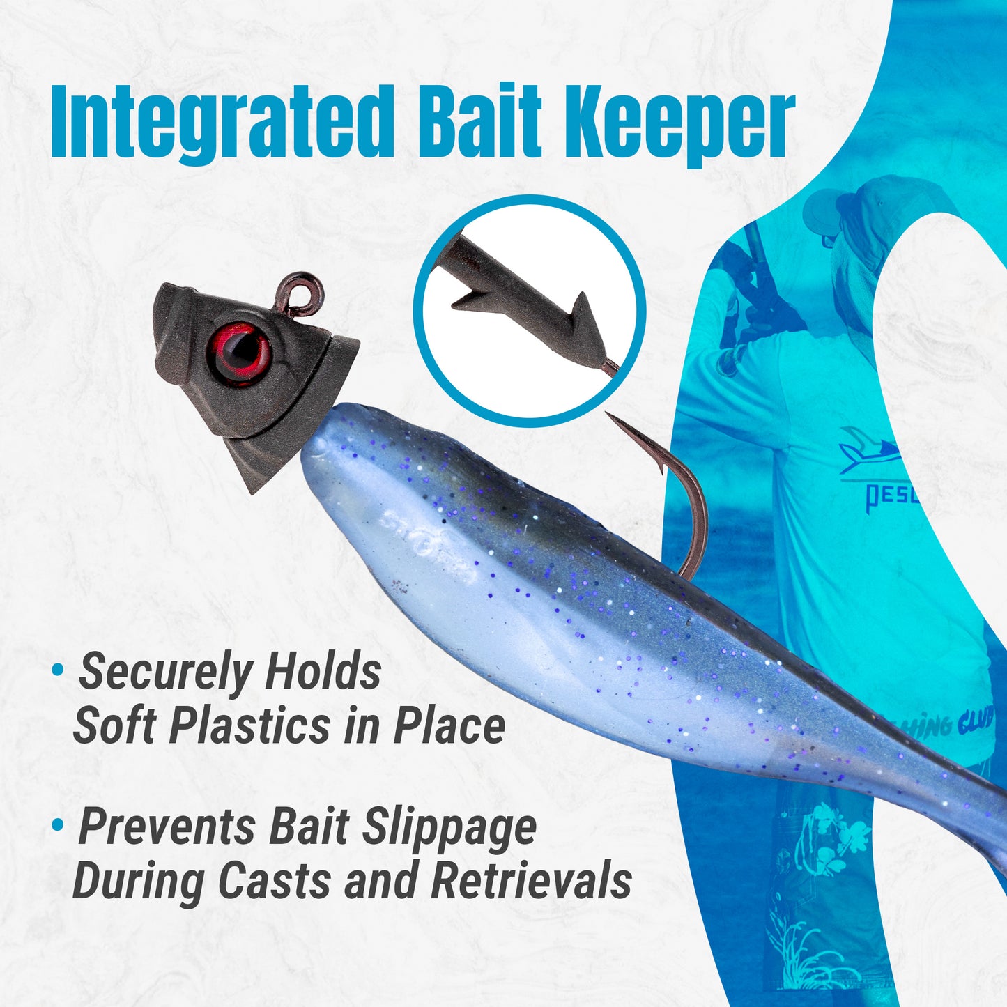 Reaction Tackle 97% Pure Tungsten Swimbait Jig with Realistic Fish Head- 5-PACK - New - Reaction Tackle