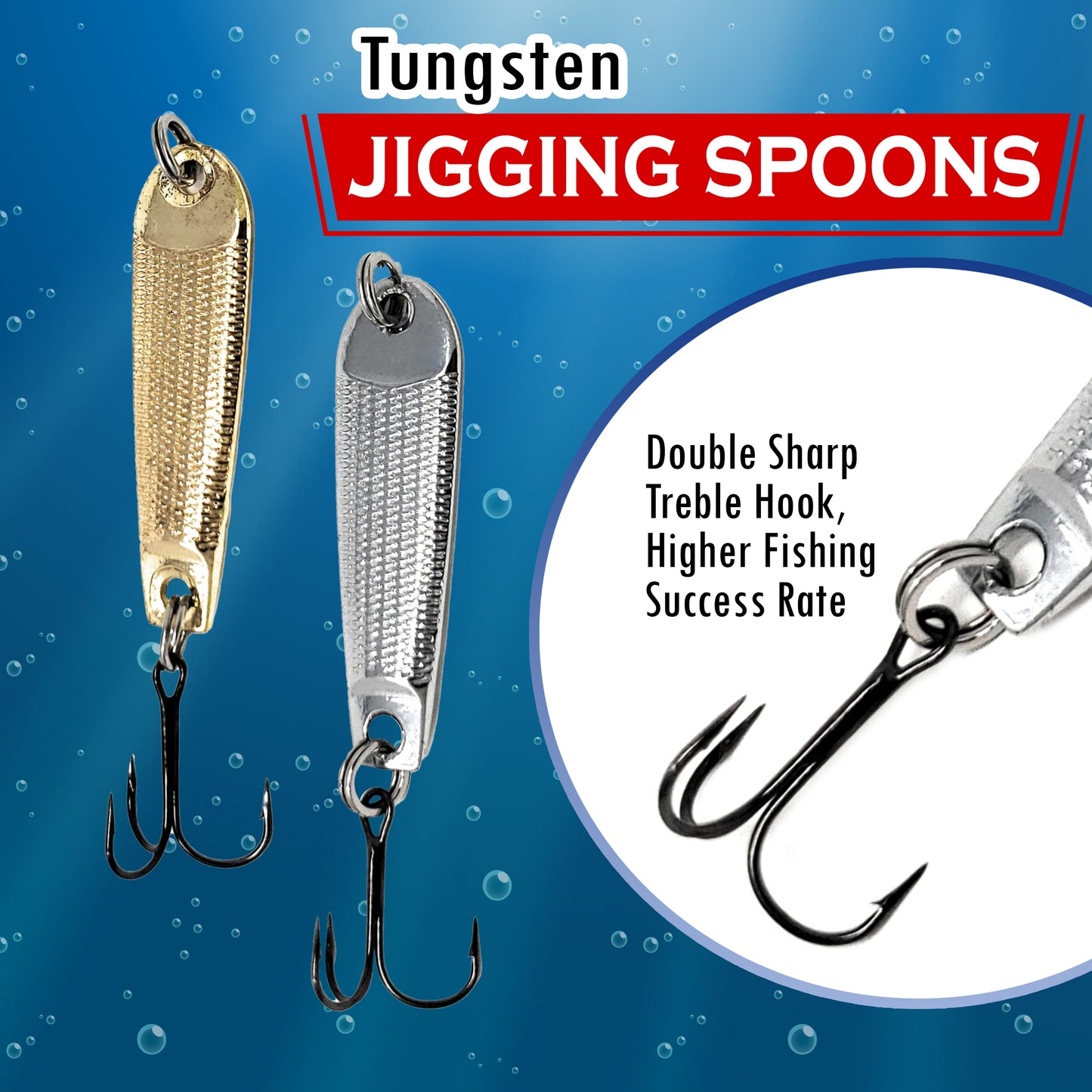 Reaction Tackle Tungsten Jigging Spoons (2-Pack) - Reaction Tackle
