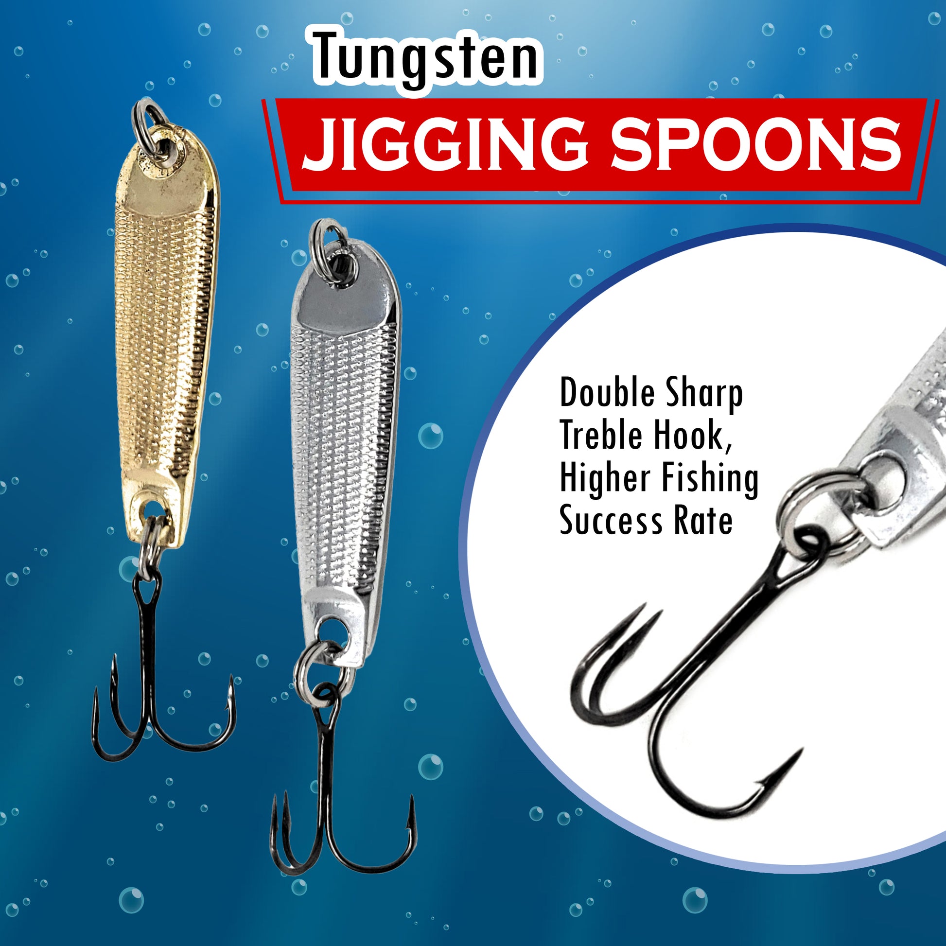 Reaction Tackle Tungsten Jigging Spoons (2-Pack) - Reaction Tackle