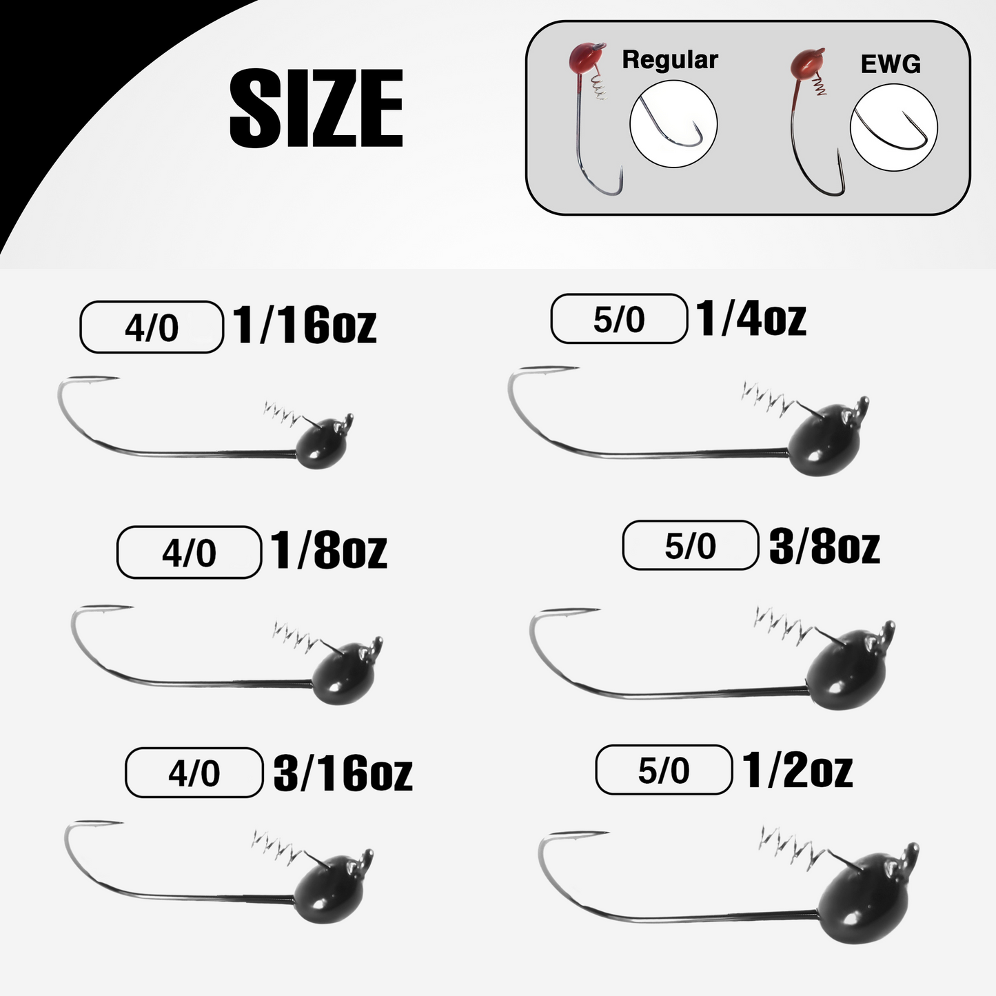 Reaction Tackle Tungsten Shaky Head Jigs 5-Pack - Reaction Tackle