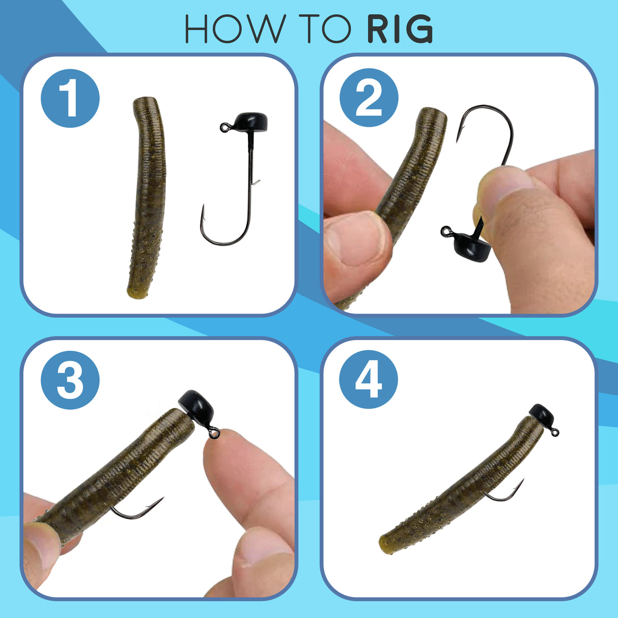 Reaction Tackle Tungsten Ned Rig-Shroom Jigs (5-Pack) - Reaction Tackle