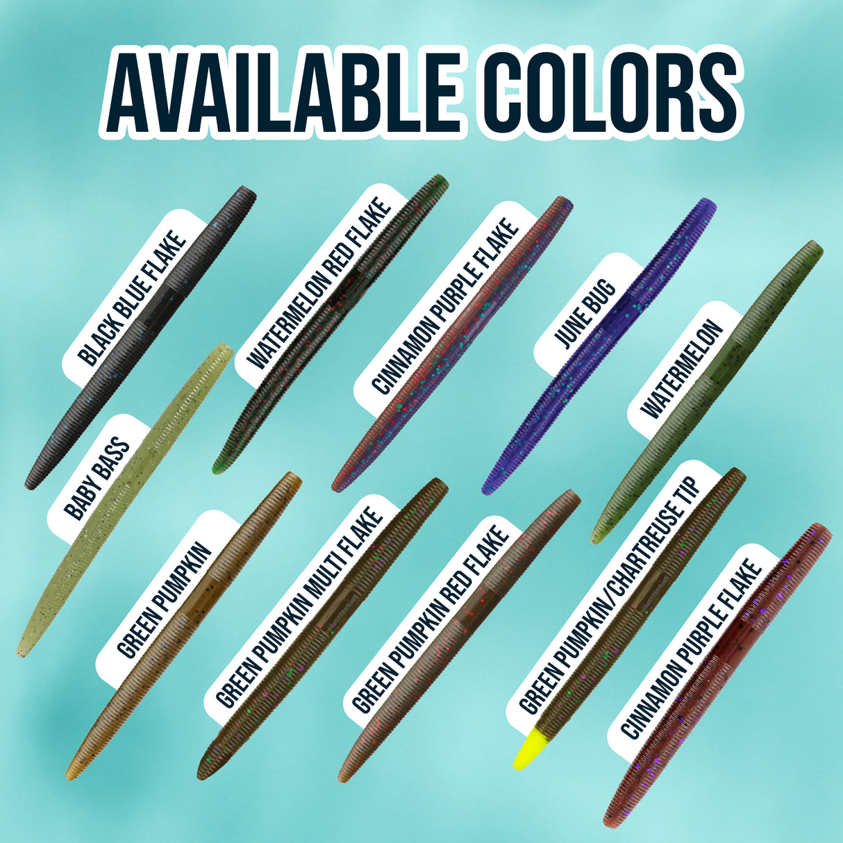 Reaction Tackle Soft Plastic Wacky Worms 5.5in - 24 Pack - Reaction Tackle