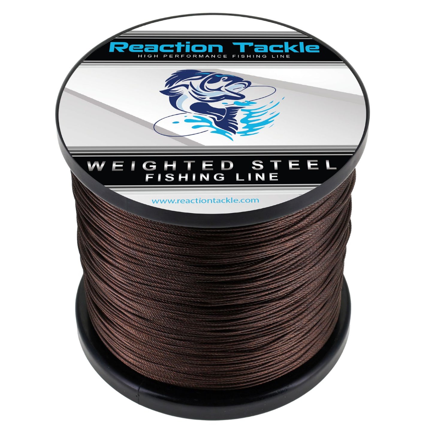 Reaction Tackle Weighted Stainless Steel Trolling Line 45LB- Premium Weighted Fishing Wire - Reaction Tackle