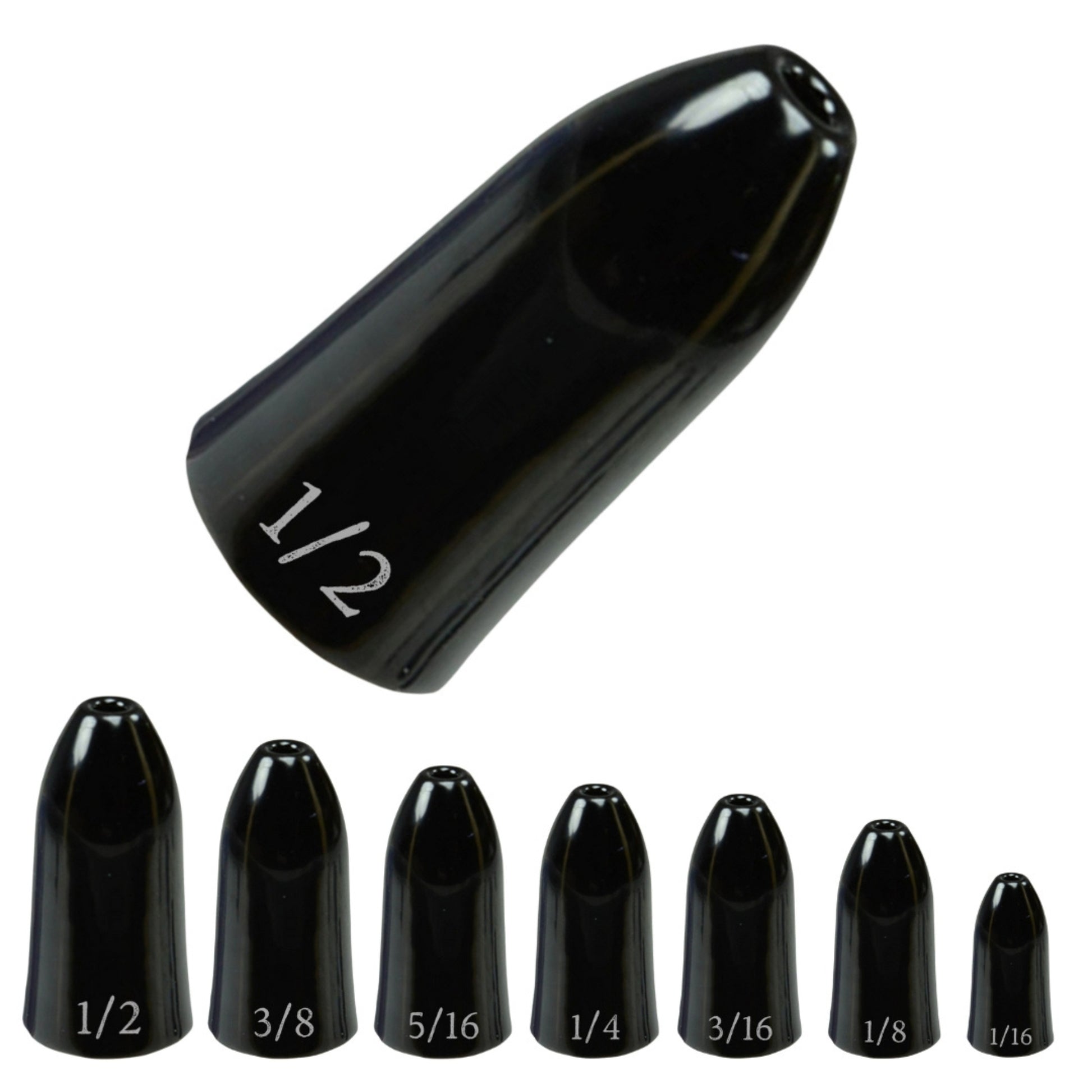 Reaction Tackle Tungsten Worm Weights / Bullet Shaped Sinkers - Reaction Tackle