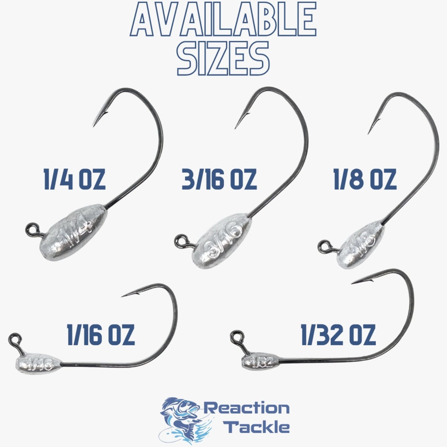 Reaction Tackle Lead Tube Jig Heads-10-Pack - Reaction Tackle
