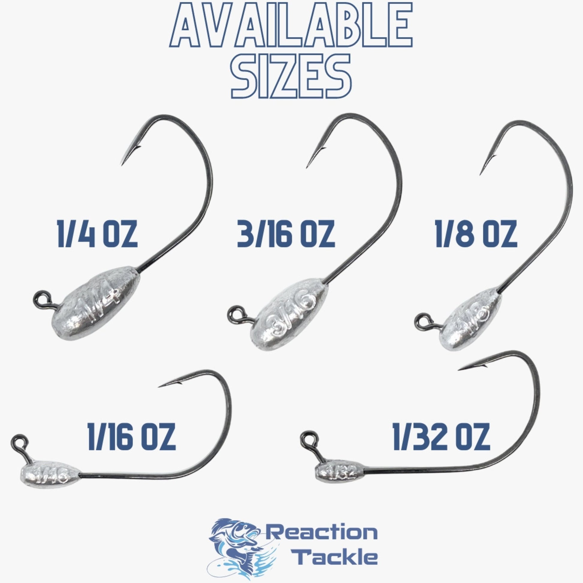 Reaction Tackle Lead Tube Jig Heads-10-Pack - Reaction Tackle