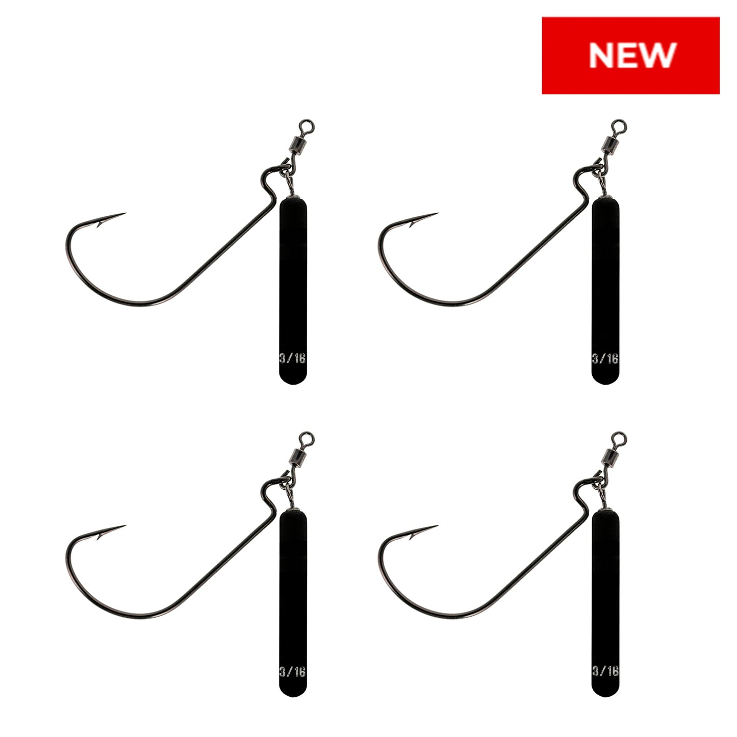 Reaction Tackle Tungsten Jika Rigs- 4PK - New - Reaction Tackle