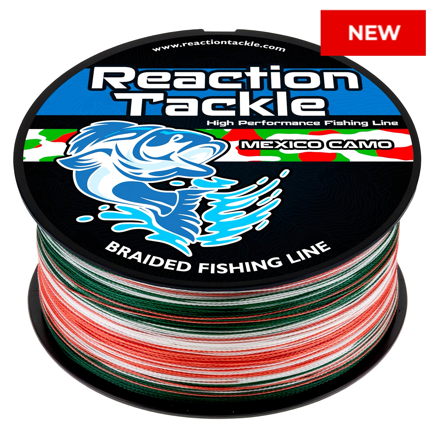 Reaction Tackle Braided Fishing Line - Mexico Camo - NEW - Reaction Tackle