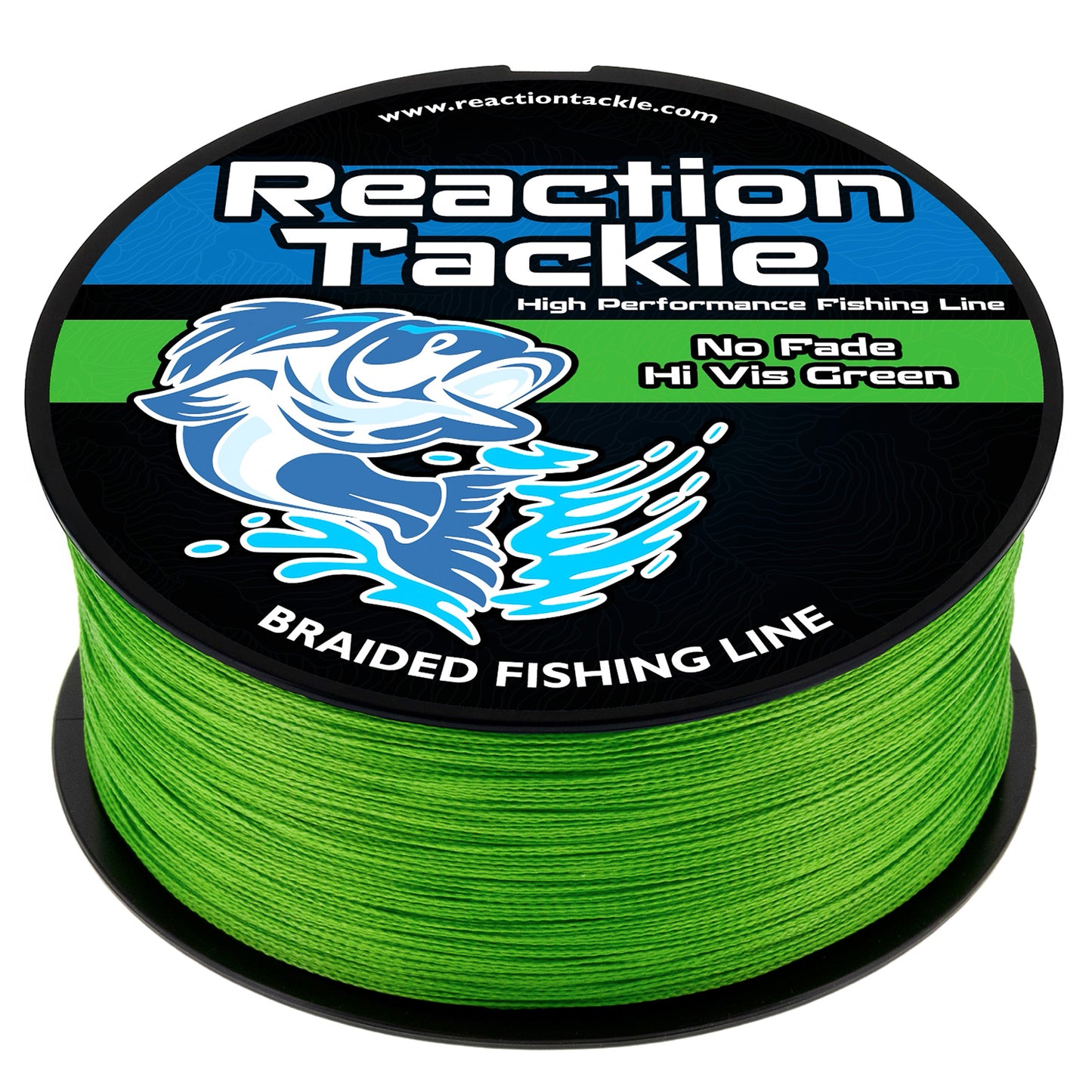 Reaction Tackle Braided Fishing Line - NO FADE Hi Vis Green - NEW - Reaction Tackle