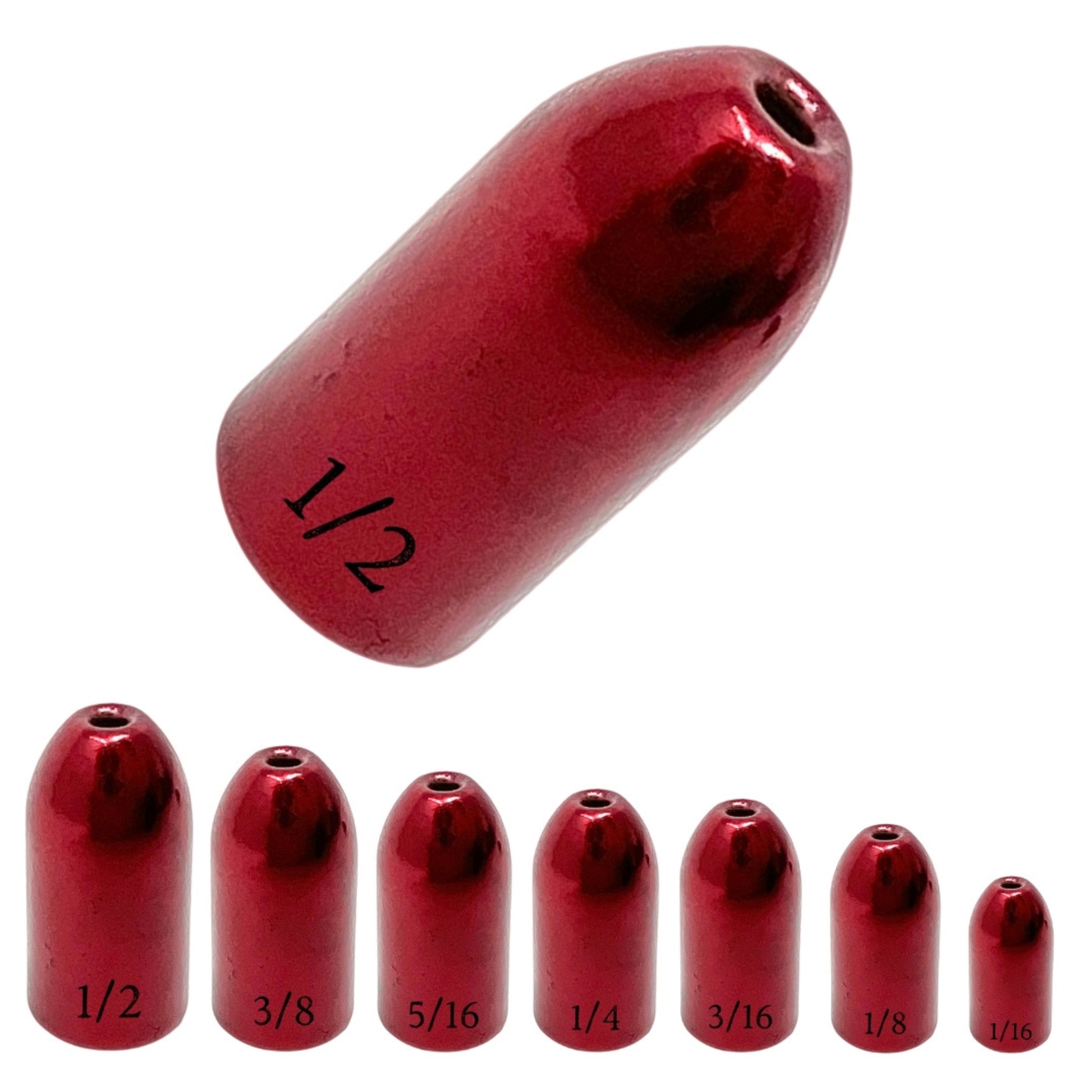Reaction Tackle Tungsten Worm Weights / Bullet Shaped Sinkers - Reaction Tackle