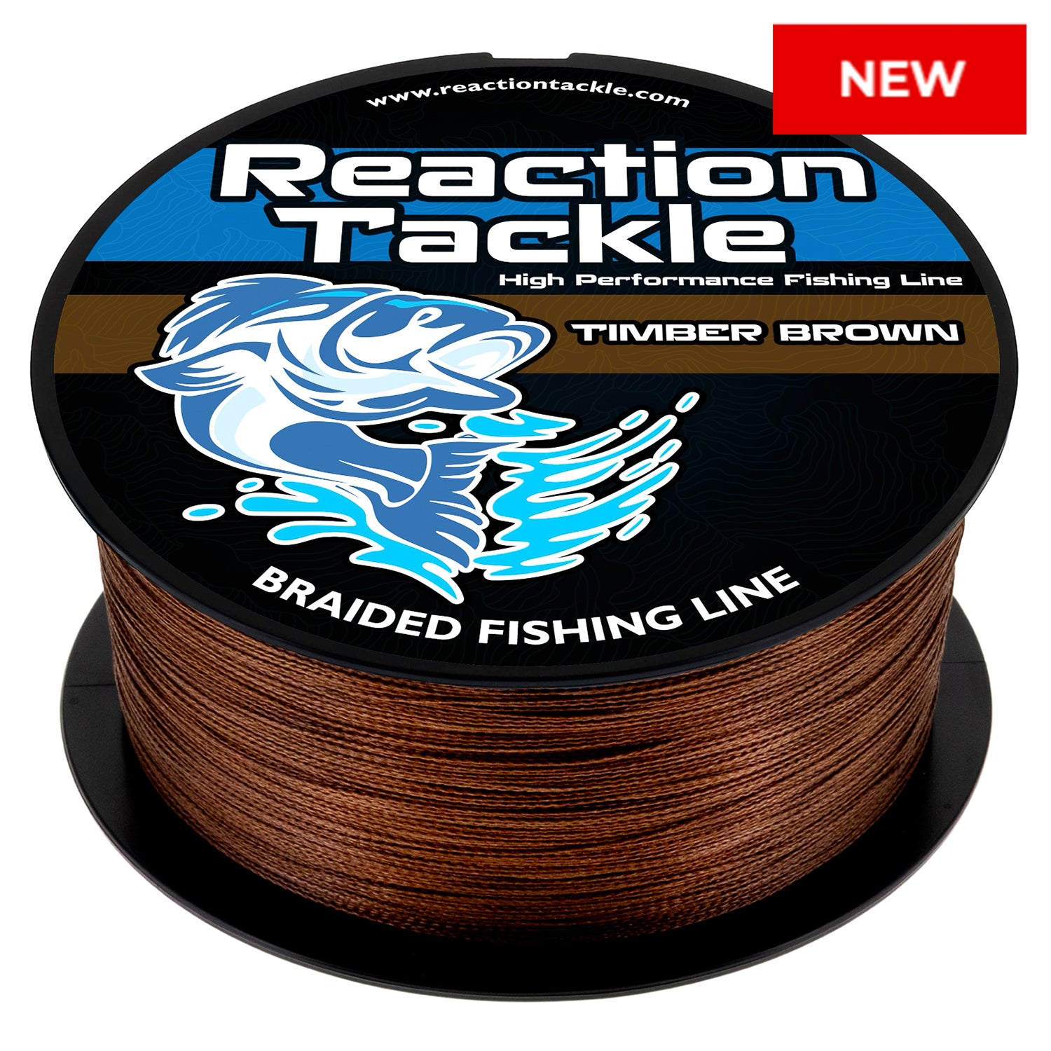 Reaction Tackle Braided Fishing Line - Timber Brown - NEW - Reaction Tackle