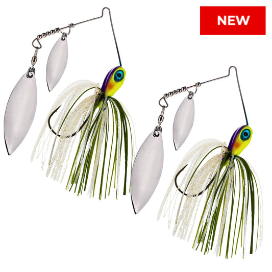 Reaction Tackle Tungsten Spinnerbait Jigs – 2-Pack, Double Willow Blade - New - Reaction Tackle