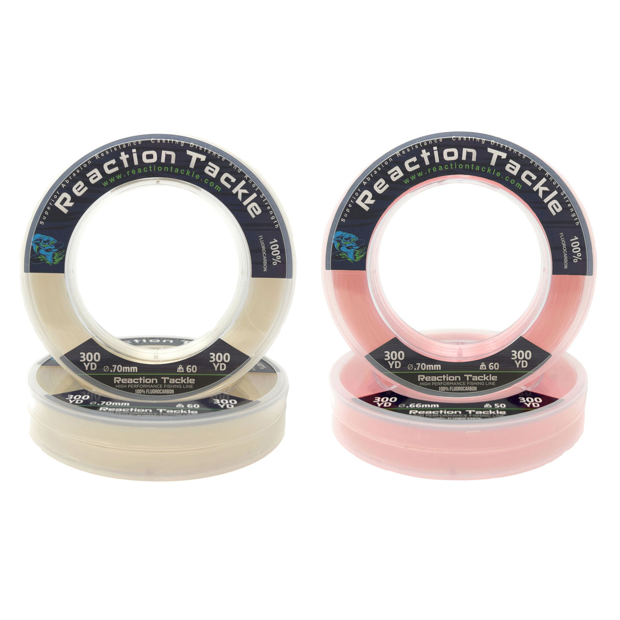 Reaction Tackle 100% Pure Fluorocarbon Fishing Line - Reaction Tackle