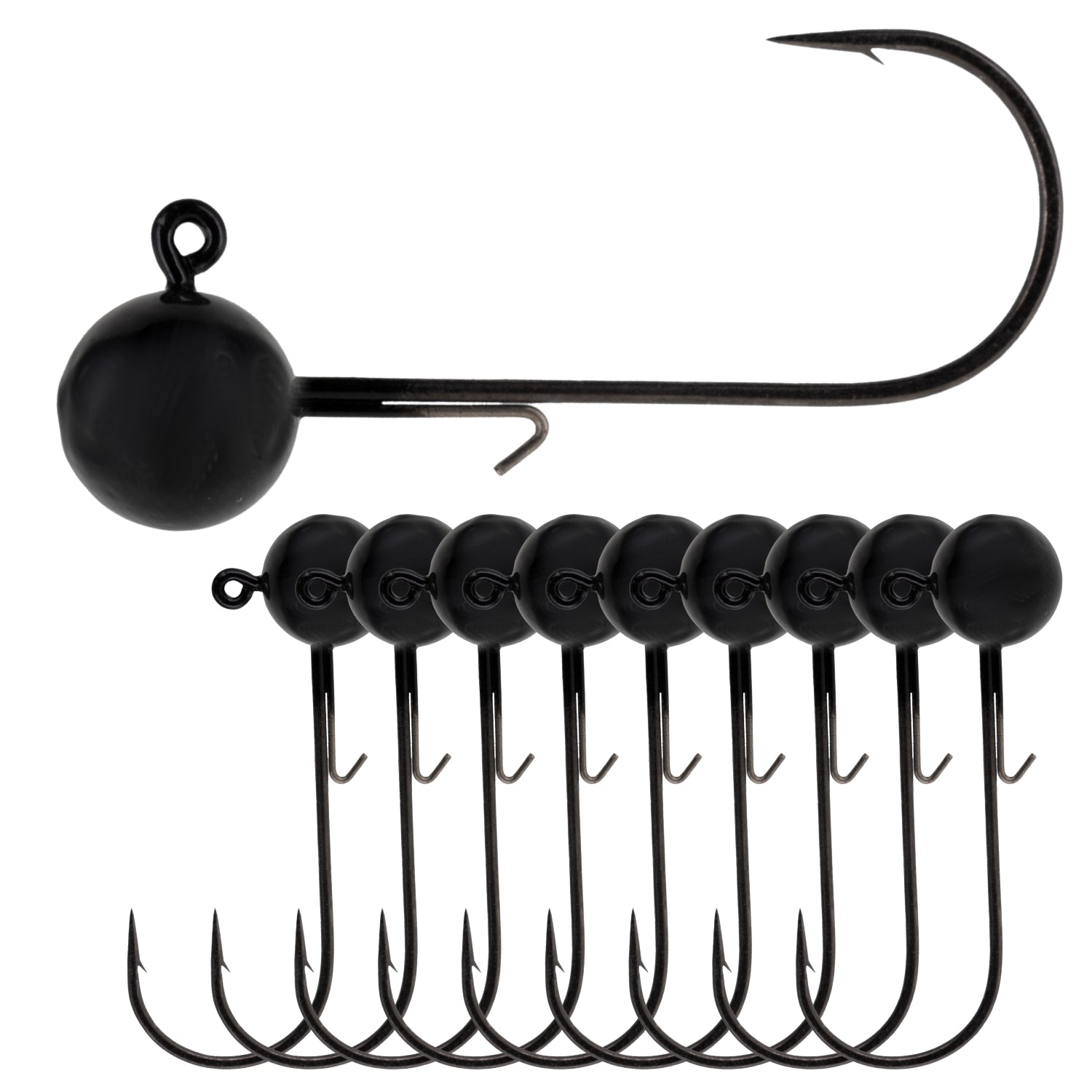 Reaction Tackle Lead Ball Jigs (10-Pack) – Premium Round Jig Heads for ...