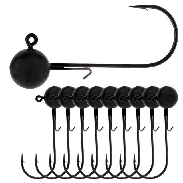 Reaction Tackle Lead Ball Jigs (10-Pack) – Premium Round Jig - image 1
