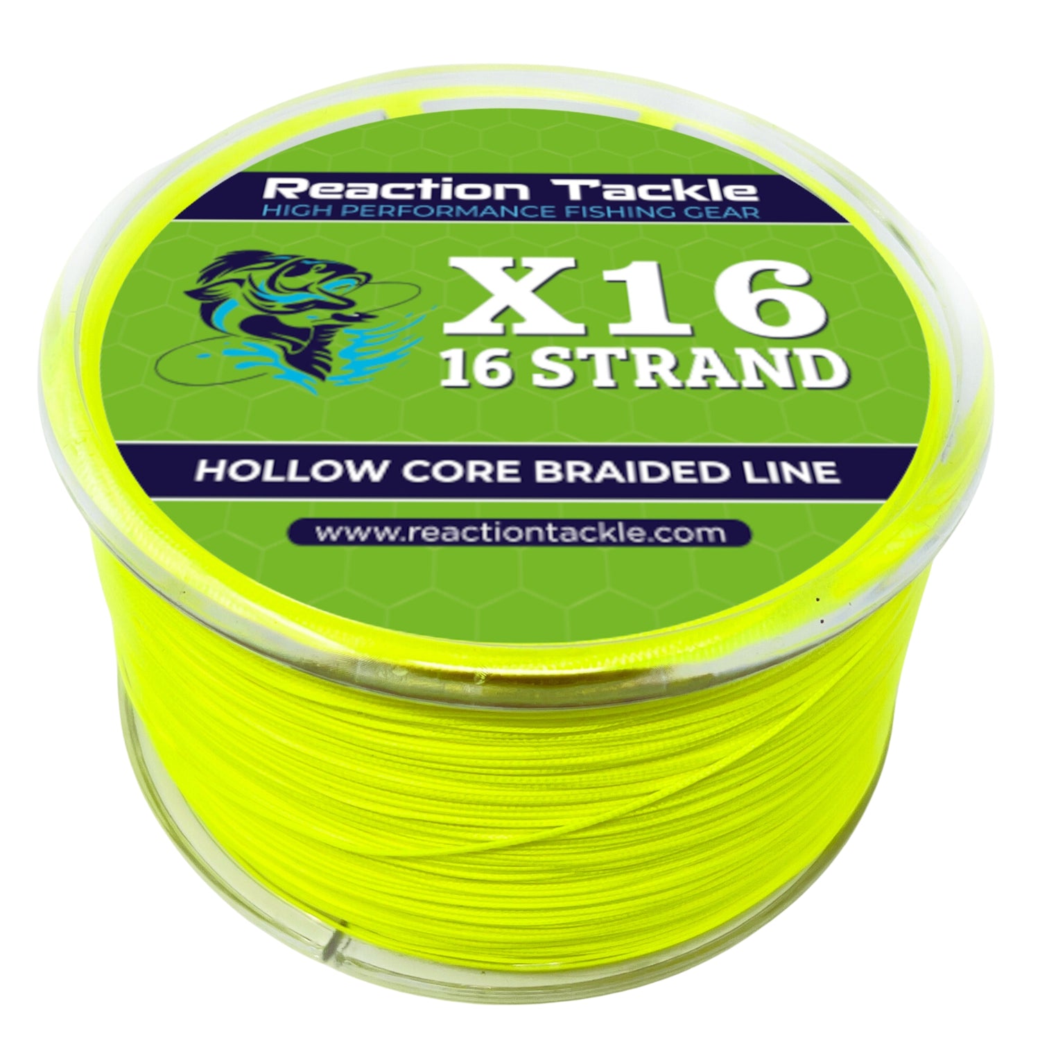 16 pound mono fishing line at walmart Reaction Tackle Hollow Core - 16 Strand Braided Fishing Line