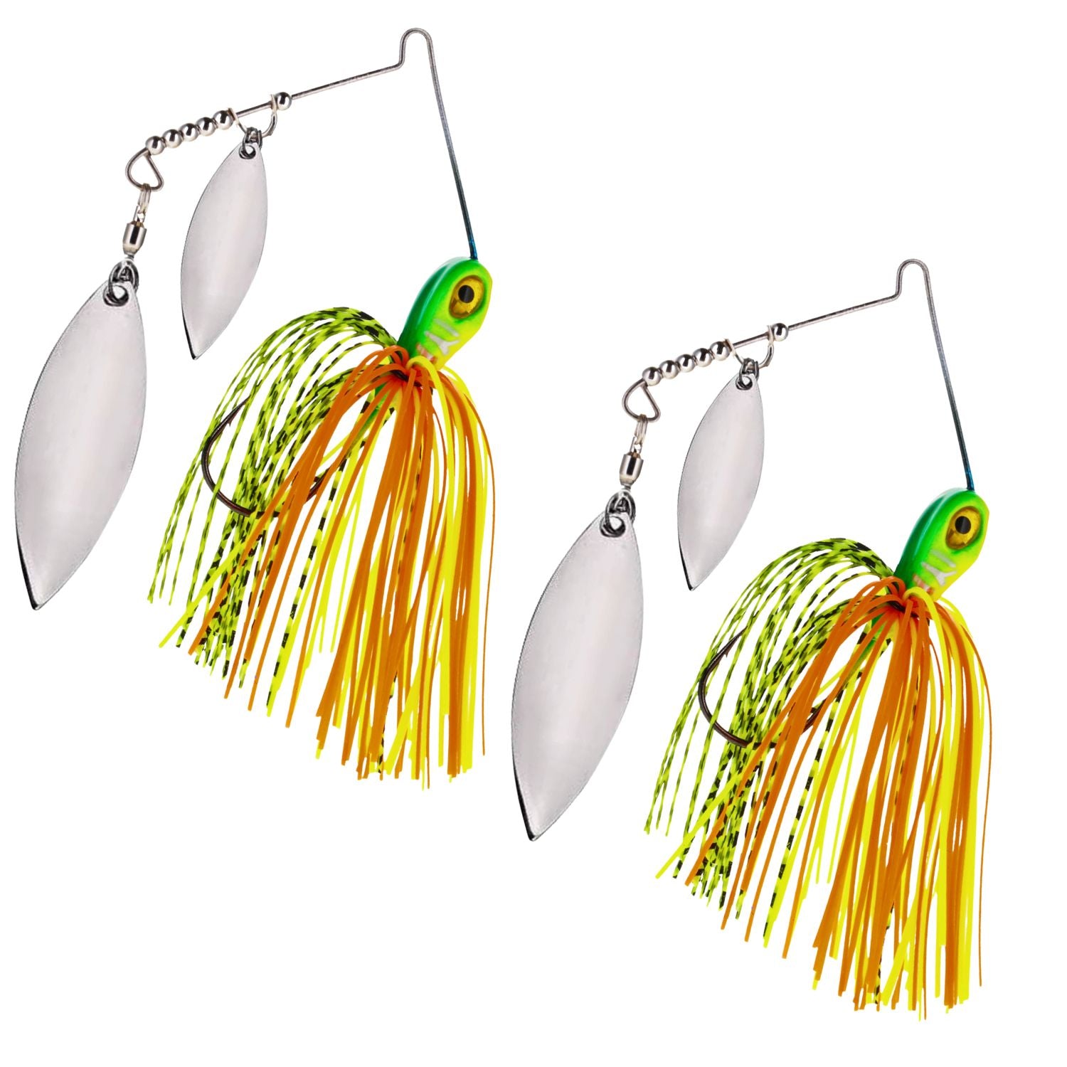 Reaction Tackle Tungsten Double Willow Spinnerbaits – 2-Pack, Available in a Range of Colors for Superior Performance - Reaction Tackle