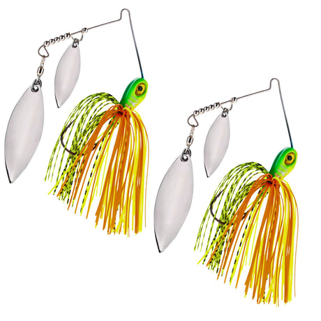 Reaction Tackle Tungsten Double Willow Spinnerbaits – 2-Pack, Available in a Range of Colors for Superior Performance - Reaction Tackle