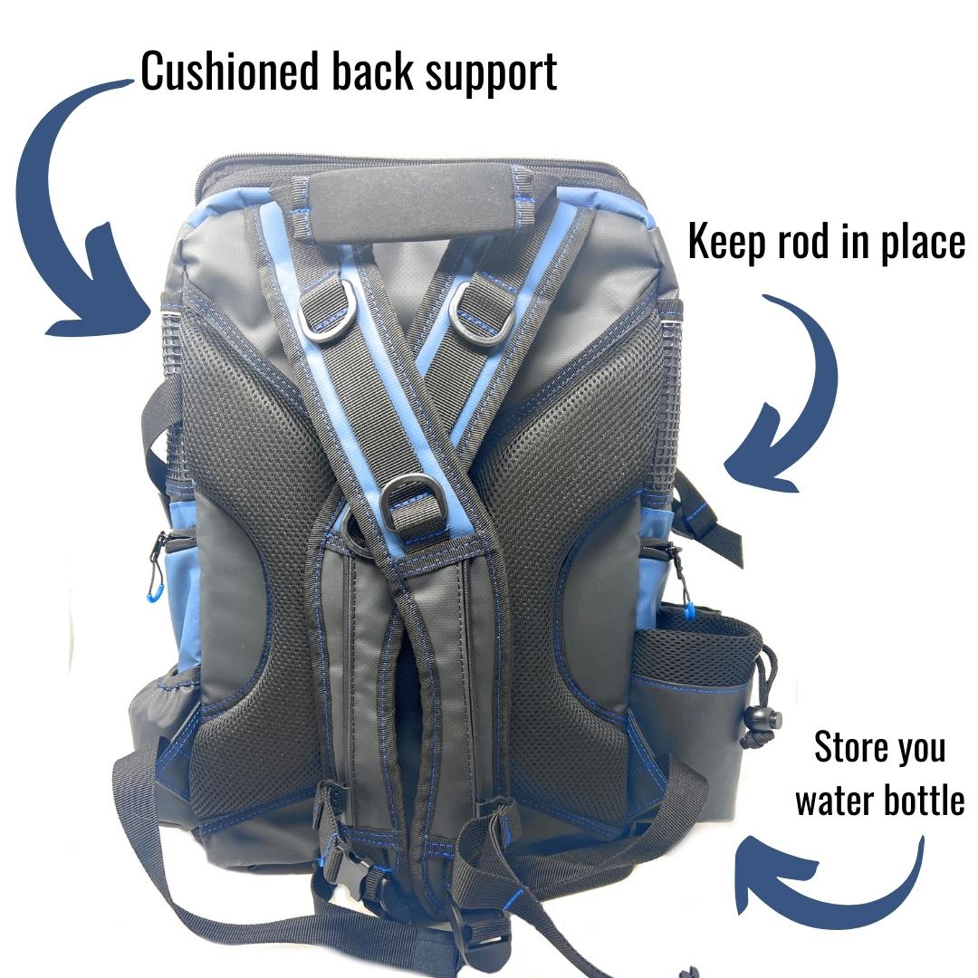 Fishing Tackle Backpack 3 Fishing Rod Holders with 2 Lure Covers Without  Trays Large Tackle Bag Storage Can Holds Up To (12) 3700 Tackle Boxes (Camo