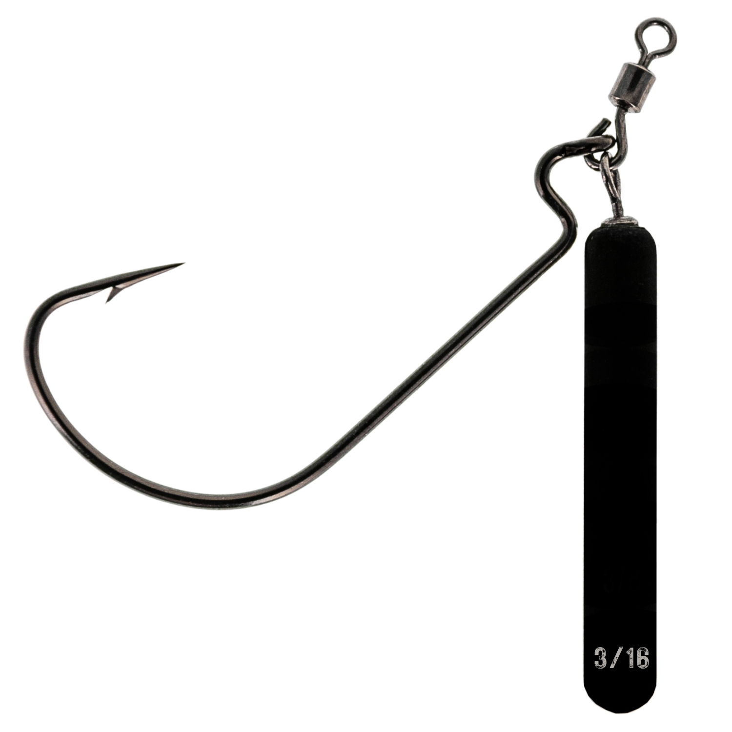 Bob4Bass Tungsten Jika Rig #1 Flat Black - Casting Jig For Freshwater Bass (2 Per Pack)