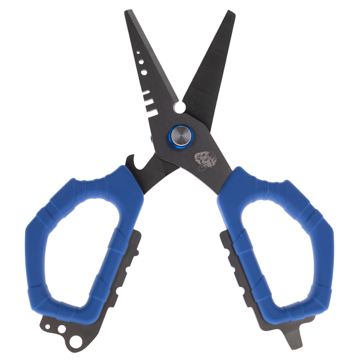 Reaction Tackle braid cutting shears with protective molded locking sheath