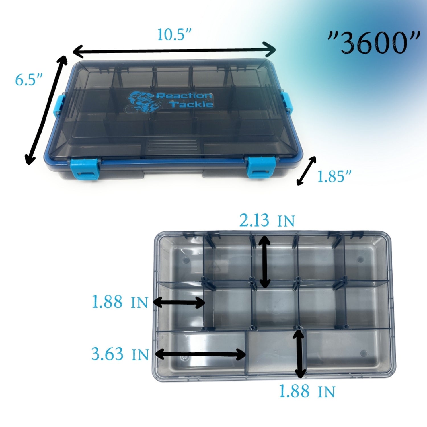 food grade plastic tackle box Reaction Tackle Standard Tackle Tray- Sturdy and Waterproof with 4 Reliable Clips