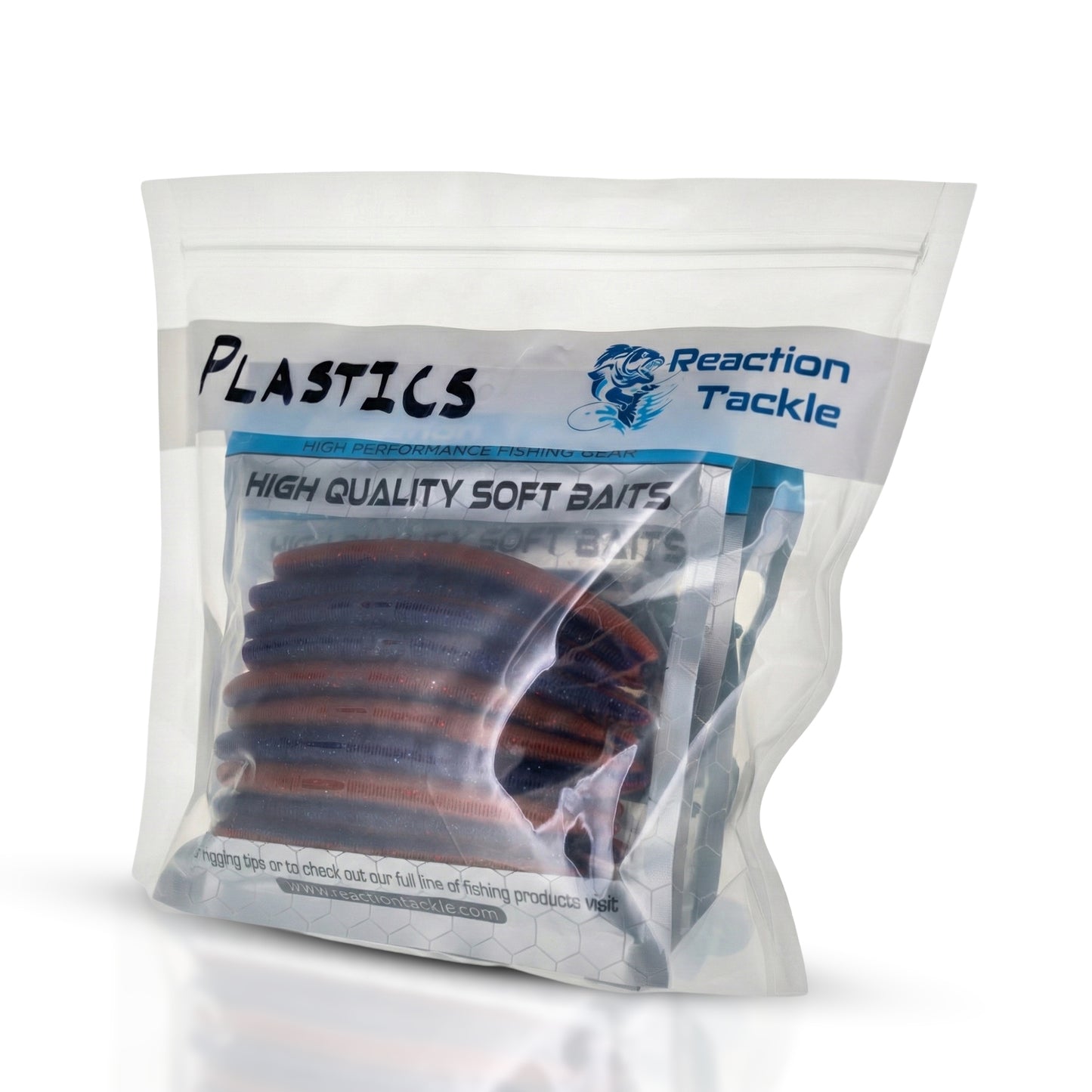 Reaction Tackle Clear Bait Bags – Soft Plastics and more- Organizer Bags with Label Area – Resealable -10 Pack or 20 Pack
