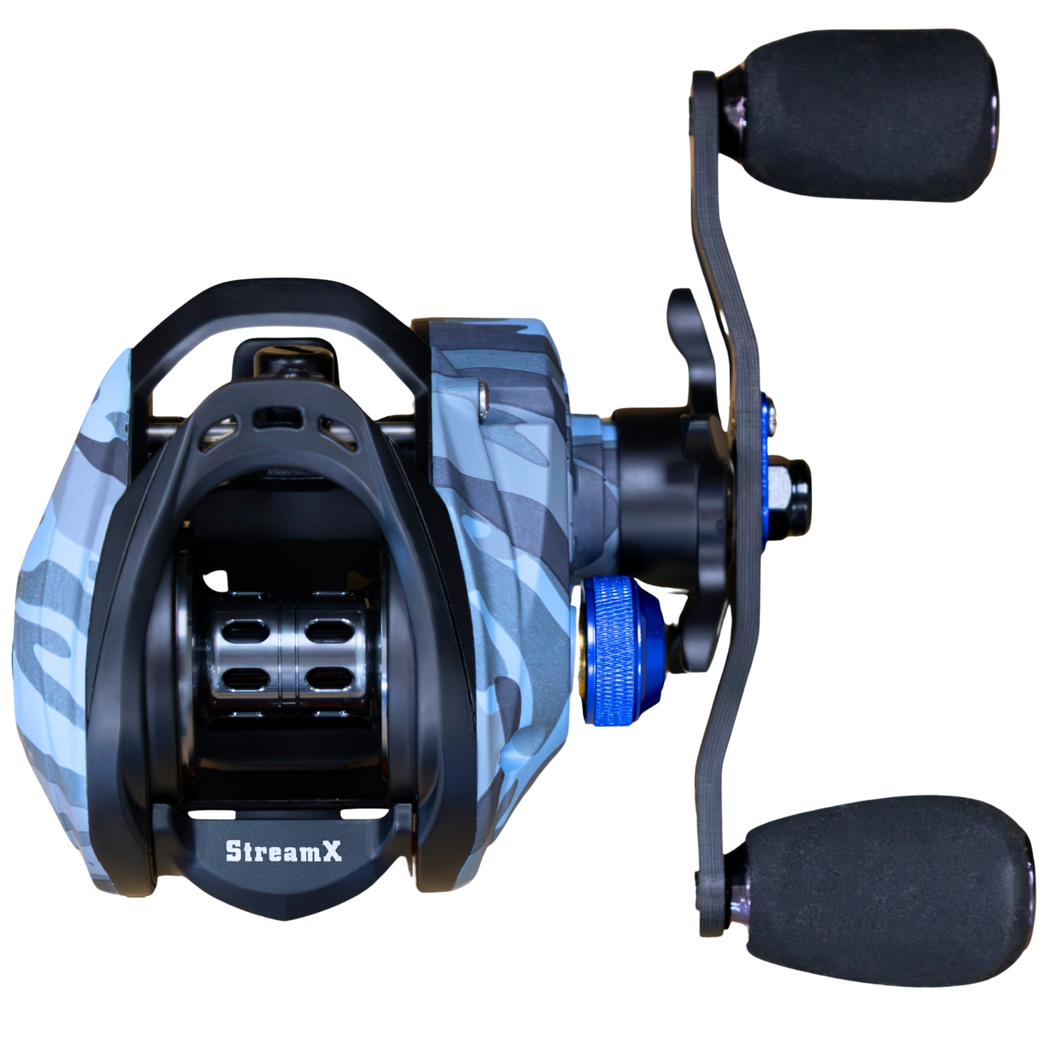 Reaction Tackle Baitcasting Fishing Reel- StreamX Edition- 7.5:1 gear ratio - Right Handed Reaction Tackle Baitcasting Fishing Reel- StreamX Edition- 7.5:1 gear ratio - Right Handed