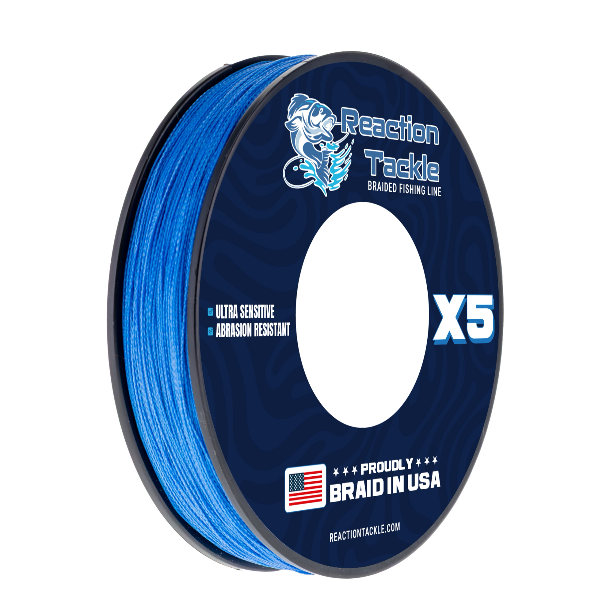 Reaction Tackle BRAIDED IN THE USA Fishing Line- 5X- NEW - Reaction Tackle