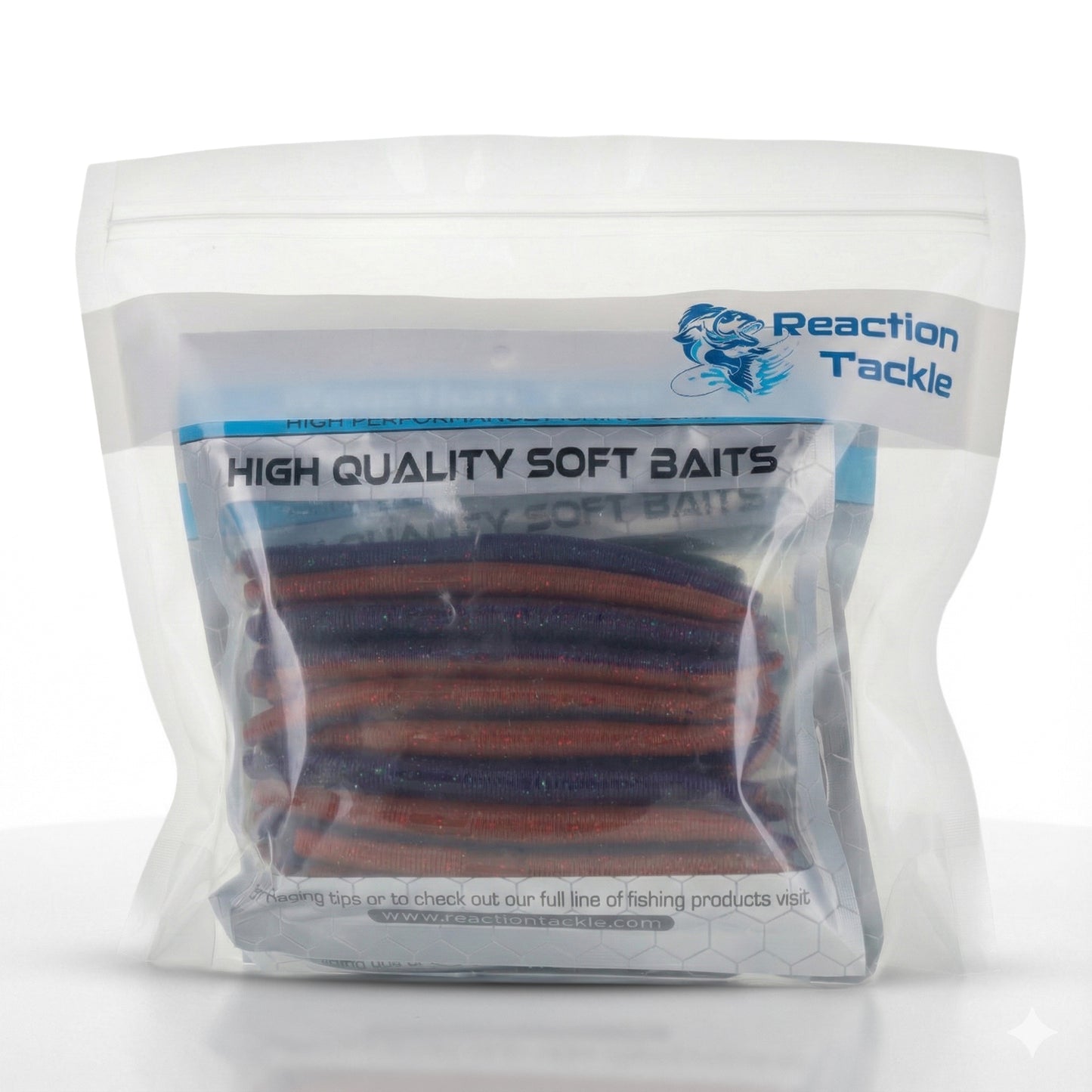 Reaction Tackle Clear Bait Bags – Soft Plastics and more- Organizer Bags with Label Area – Resealable -10 Pack or 20 Pack