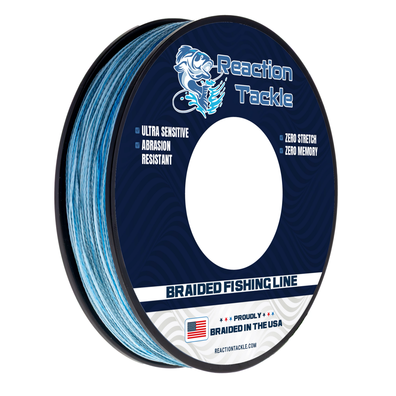 Reaction Tackle BRAIDED IN THE USA Fishing Line - X4 - X4 GREEN / 10LB / 150 yards Reaction Tackle BRAIDED IN THE USA Fishing Line - X4 - X4 GREEN / 10LB / 150 yards