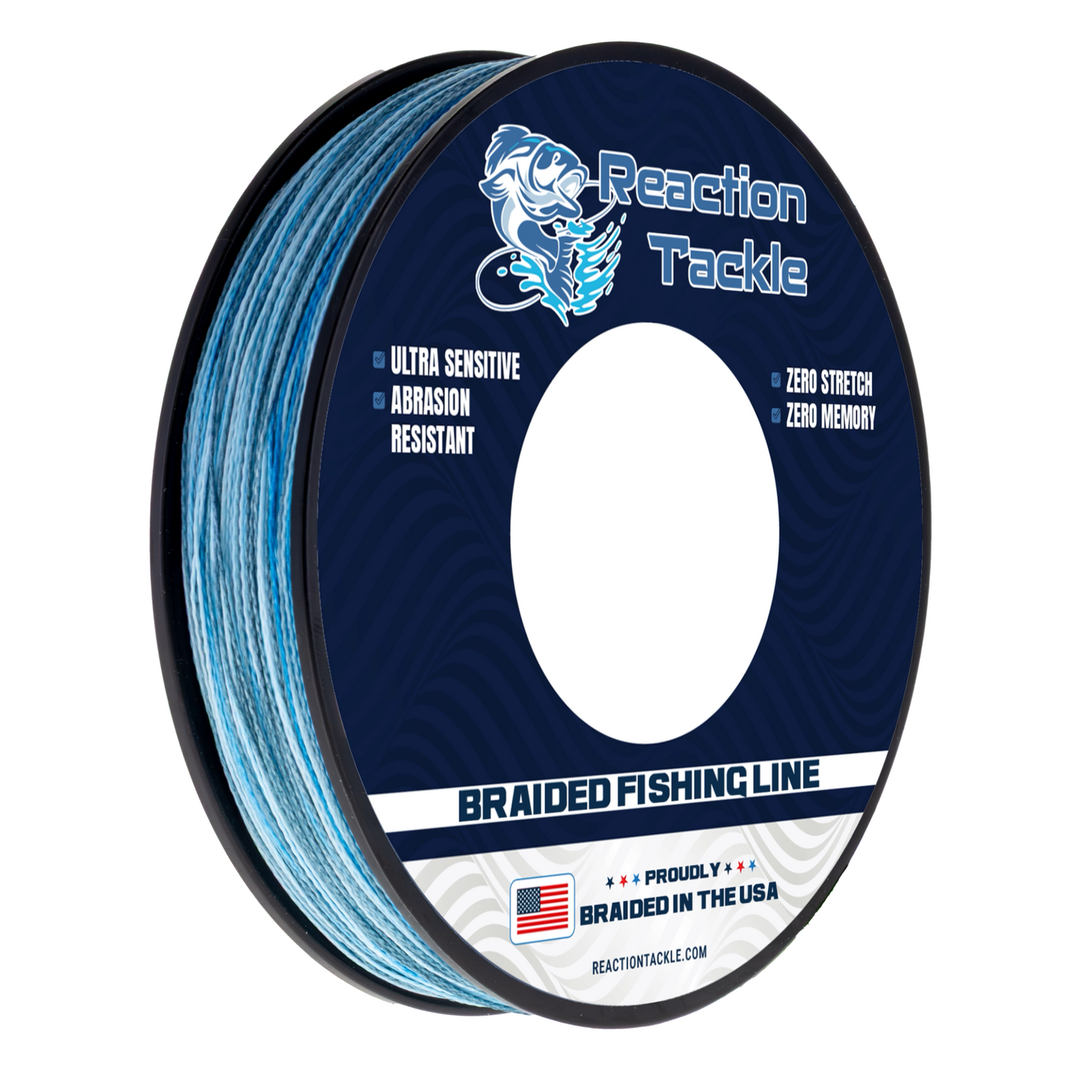 Reaction Tackle BRAIDED IN THE USA Fishing Line- 4X- NEW - Reaction Tackle