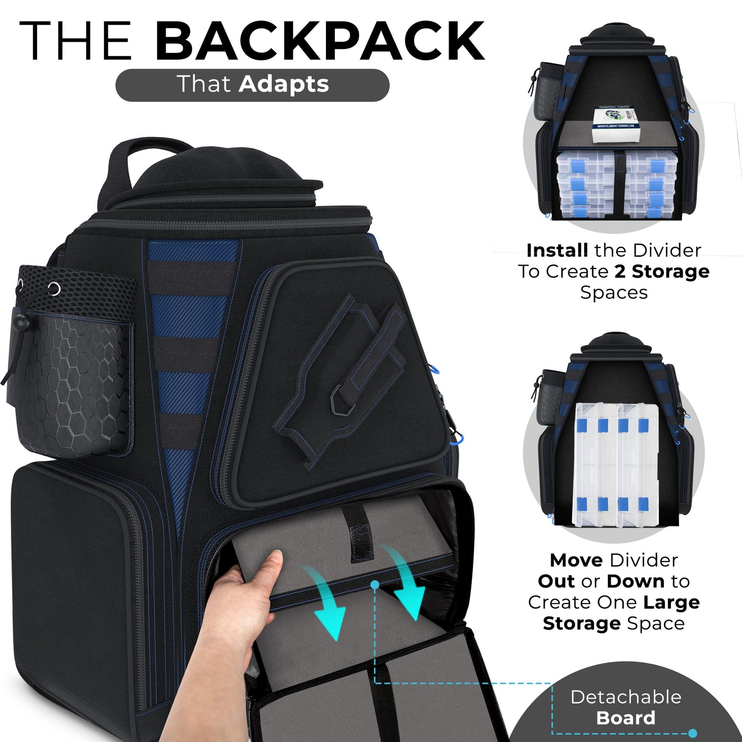Reaction Tackle Fishing Tackle Backpack- Trays included Reaction Tackle Fishing Tackle Backpack- Trays included