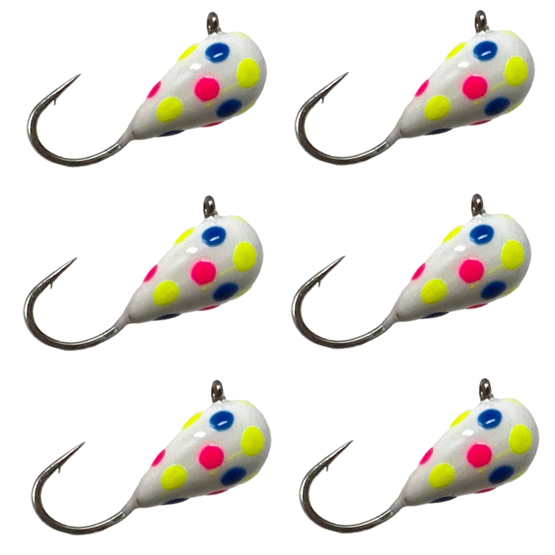 Tooth Shield Tackle UV Glow Tungsten Ice Fishing Jigs 5-Pack Crappie Perch  Bluegill Panfish Jig 5mm (Pink Shot) 