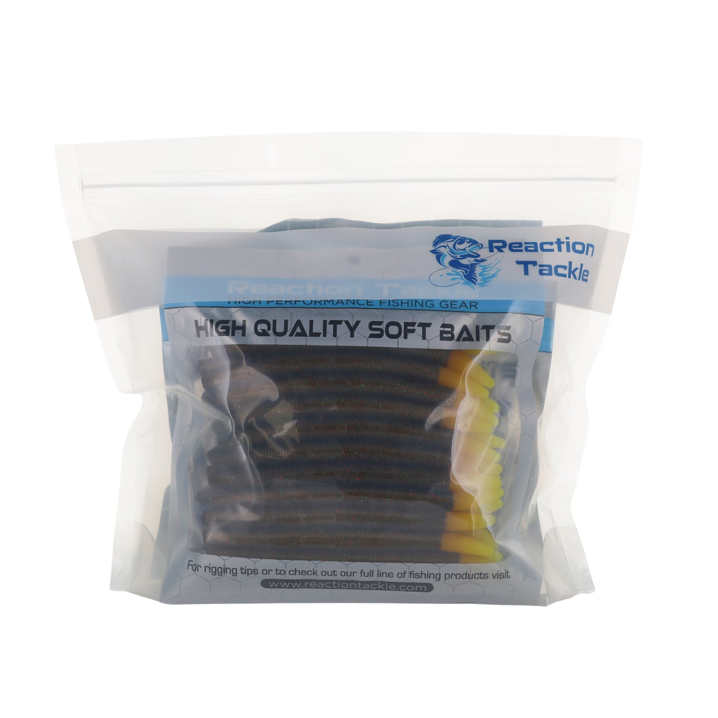 Reaction Tackle Clear Bait Bags – Soft Plastics and more- Organizer Bags with Label Area – Resealable -10 Pack or 20 Pack