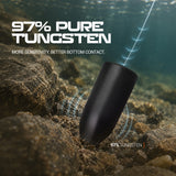 Plomos de tungsteno con forma de bala para pesca / Plomos de tungsteno en forma de bala para gusanos (Reaction Tackle)