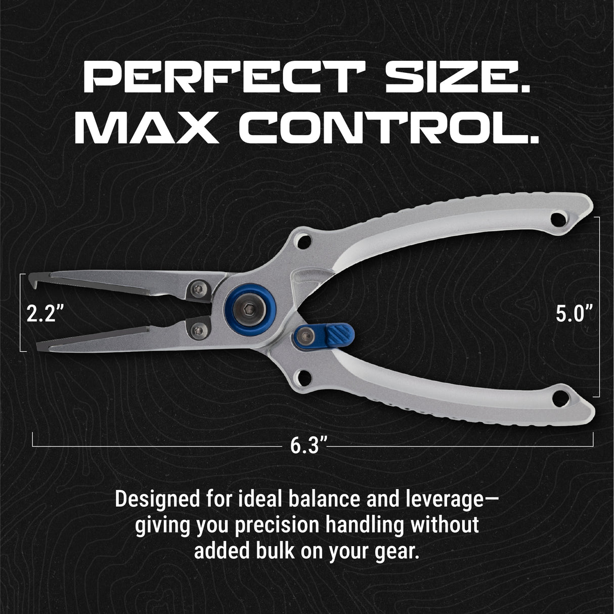 Reaction Tackle Aluminum Fishing Pliers – Split Ring or Straight Nose, Braid Cutter & Hook Remover