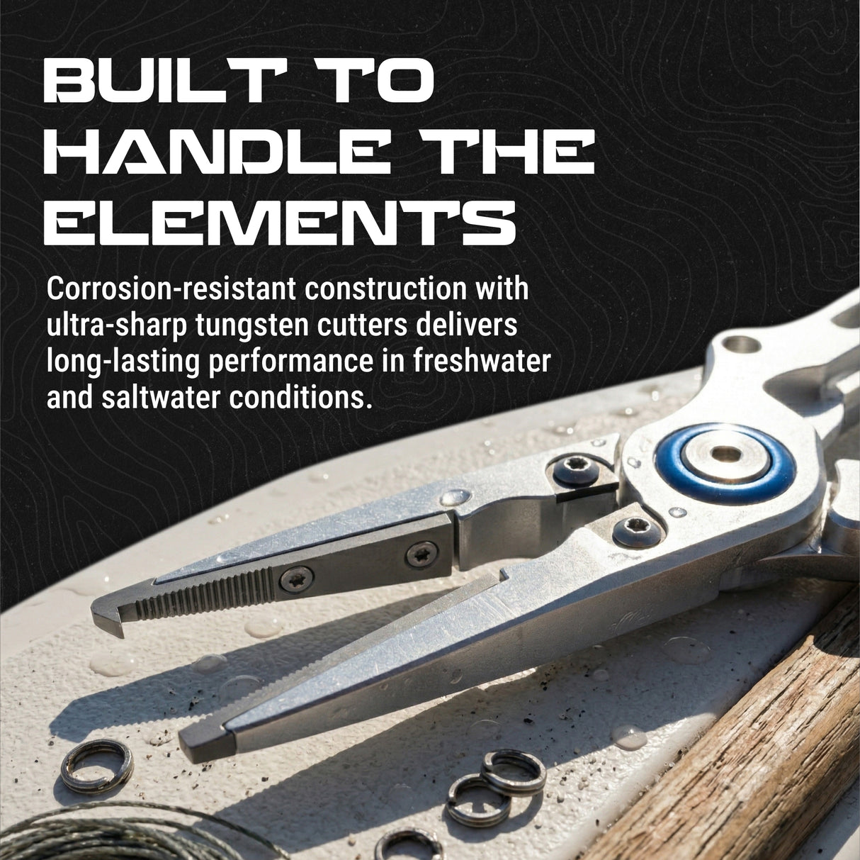 Reaction Tackle Aluminum Fishing Pliers – Split Ring or Straight Nose, Braid Cutter & Hook Remover