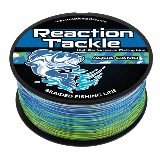 Reaction Tackle Braided Fishing Line - Aqua Camo - Reaction Tackle