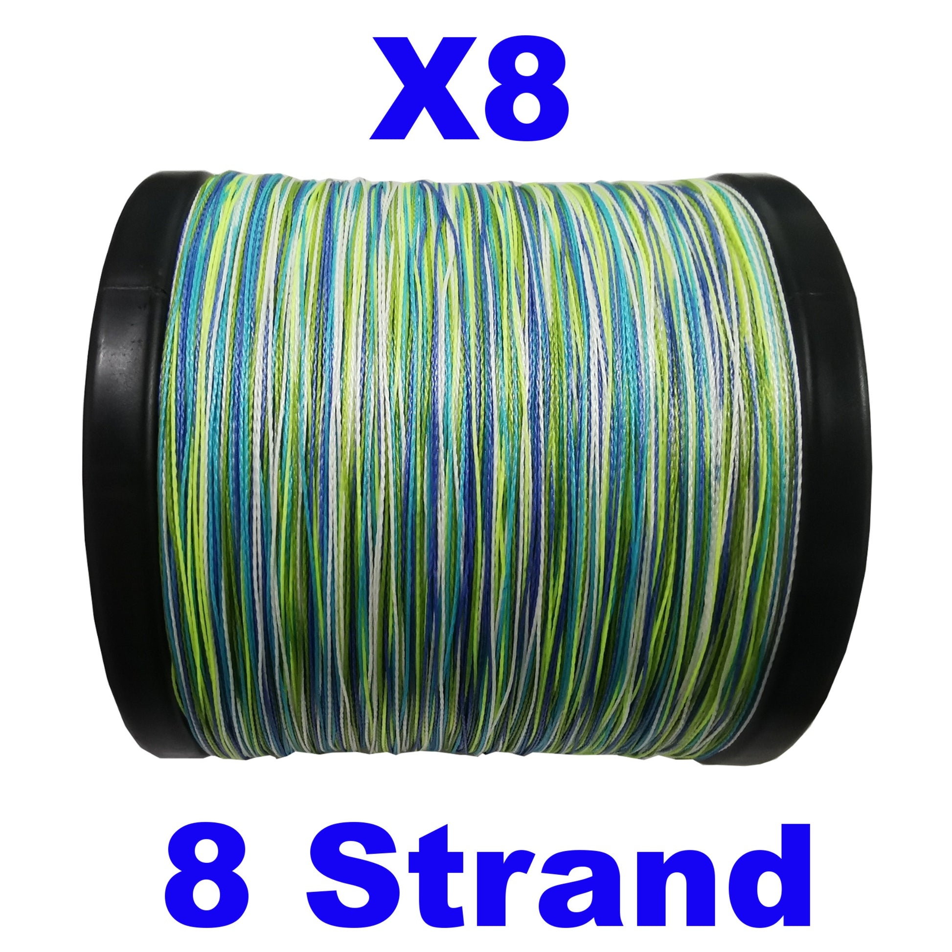 Reaction Tackle Braided Fishing Line - 8 Strand Green Camo 80LB