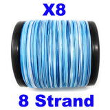Reaction Tackle X8 Braided Fishing Line - Blue Camo 8 Strand - Reaction Tackle