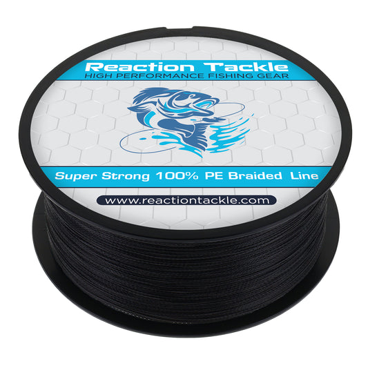 Reaction Tackle Braided Fishing Line - NO FADE Black - Reaction Tackle