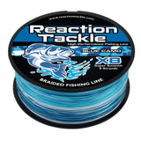 Reaction Tackle X8 Braided Fishing Line - Blue Camo 8 Strand - Reaction Tackle