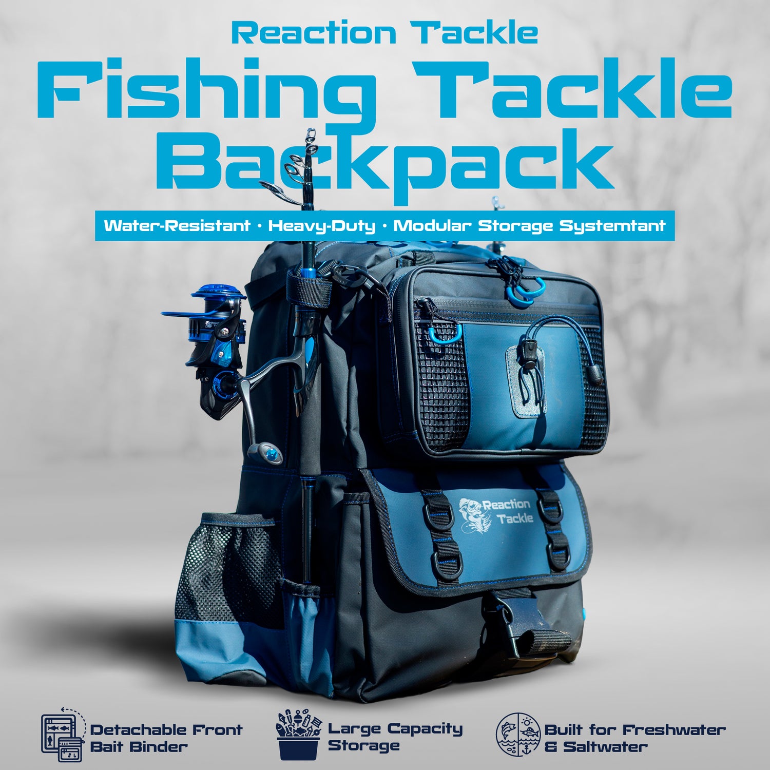 berkley havoc tackle bag and binder System Model BASBB1490 fits in most large size tackle bags Reaction Tackle Fishing Tackle Backpack