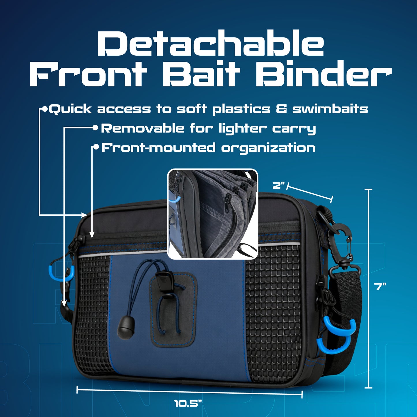 Reaction Tackle Fishing Tackle Backpack with Detachable Bait Binder