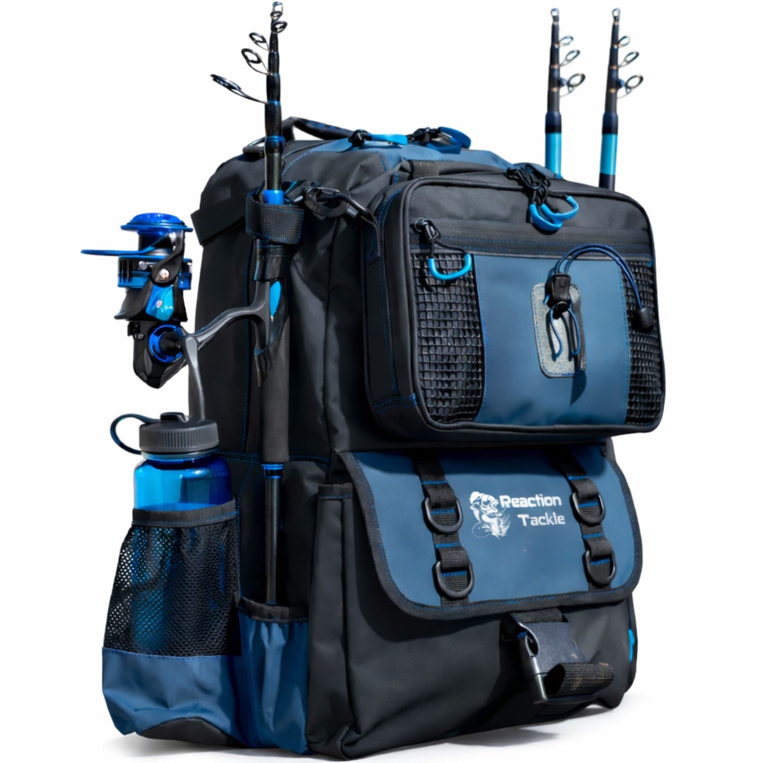 fishing tackle bag with rod holder PLUSINNO Water-resistant Large Storage Hol Plusinno KastKings fishing backpacks features compact Fishing Backpack With Rod Holder