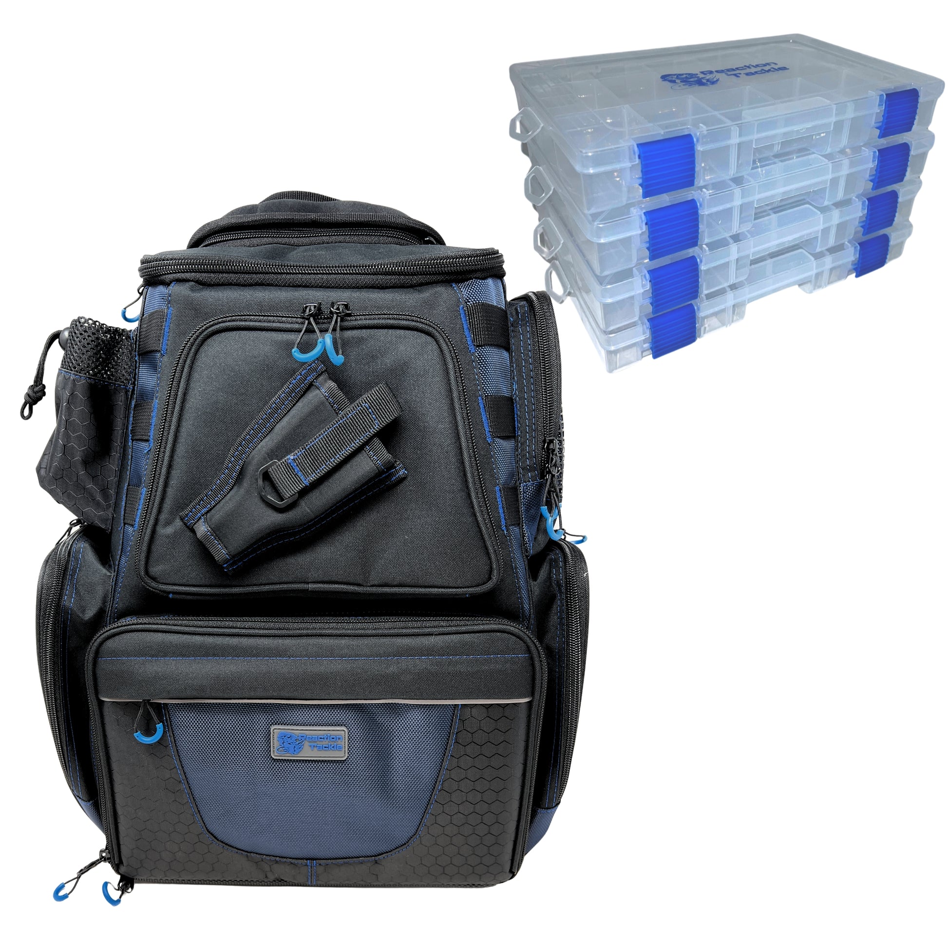 Reaction Tackle Large Backpack- Salt Water Resistant Fishing Bag/Organzier  