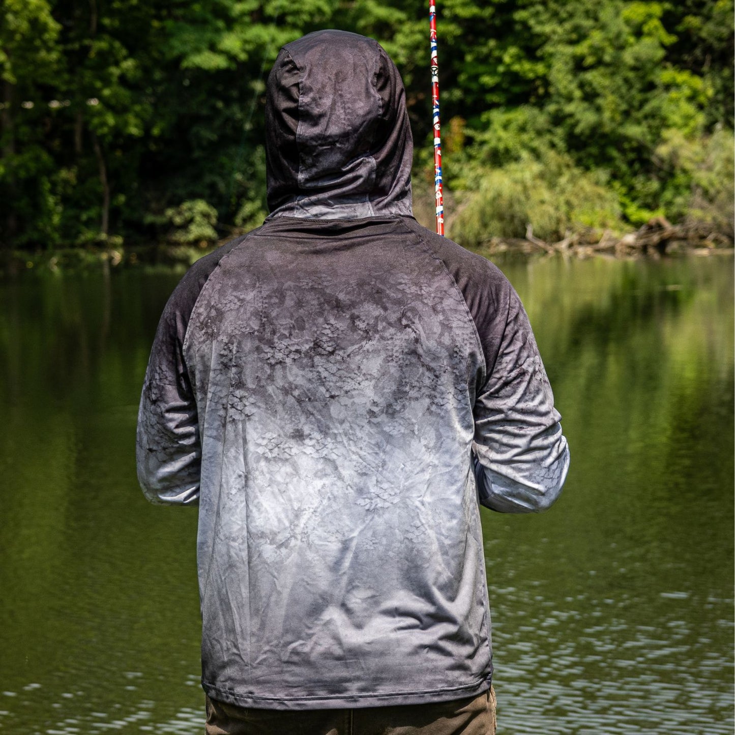 Reaction Tackle SPF UPF 50+ Long Sleeve/Hood/Gaiter Fishing Shirt